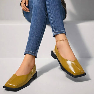 Elegante Damen Ballerinas Mit Square Toe-Flats-Cecile Lavelle-Cecile Lavelle