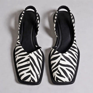Elegante Damen Ballerinas Mit Square Toe-Flats-Cecile Lavelle-Leopard-35-Cecile Lavelle
