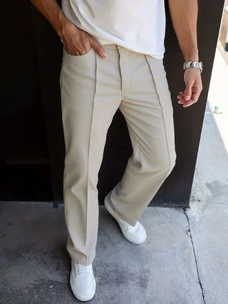 Elegante Herren Pantalon mit Geradem Bein-Pantalons-Cecile Lavelle-Cecile Lavelle