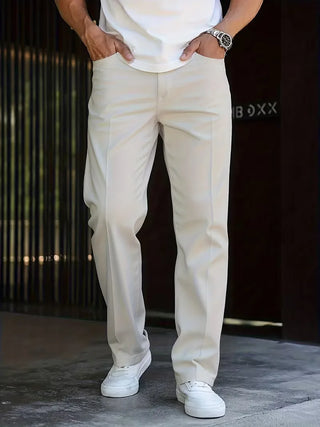 Elegante Herren Pantalon mit Geradem Bein-Pantalons-Cecile Lavelle-Cecile Lavelle