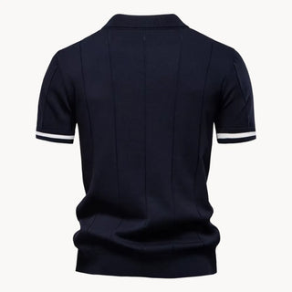 Elegantes Herren Polo mit Reißverschluss-polo-Cecile Lavelle-Cecile Lavelle