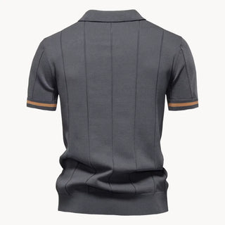 Elegantes Herren Polo mit Reißverschluss-polo-Cecile Lavelle-Cecile Lavelle