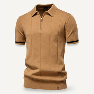 Elegantes Herren Polo mit Reißverschluss-polo-Cecile Lavelle-Cecile Lavelle
