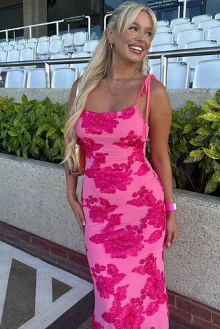 Wrap Maxi-Kleid mit V-Ausschnitt