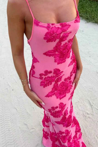 Wrap Maxi-Kleid mit V-Ausschnitt