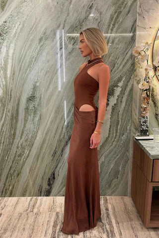 Rückenfreies Cut-Out-Maxikleid