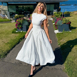 Gepunktetes Maxikleid Sommer Elegant-Cecile Lavelle-Cecile Lavelle