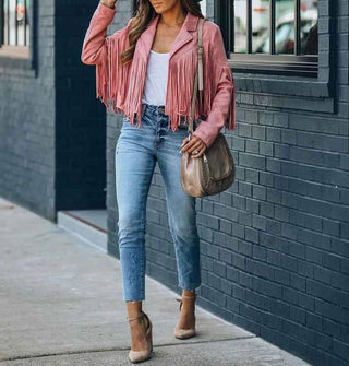 Damen Fransenjacke im Western-Stil