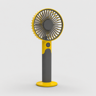 Handventilator tragbar USB mit Standfuß-Cecile Lavelle-Gelb-Cecile Lavelle