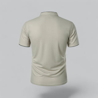 Henley T-Shirt Herren Kurzarm Stehkragen-Cecile Lavelle-Cecile Lavelle
