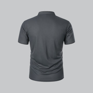 Henley T-Shirt Herren Kurzarm Stehkragen-Cecile Lavelle-Cecile Lavelle