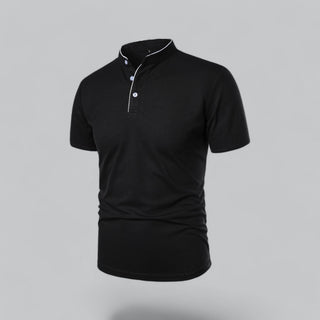 Henley T-Shirt Herren Kurzarm Stehkragen-Cecile Lavelle-Cecile Lavelle
