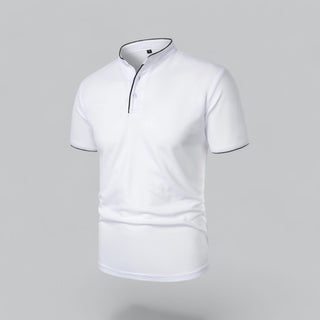 Henley T-Shirt Herren Kurzarm Stehkragen-Cecile Lavelle-Cecile Lavelle