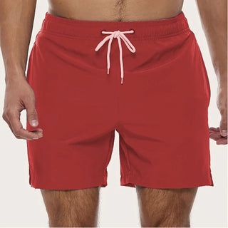 Herren Badehose Schnelltrocknend mit Kordelzug-Broeken Heren-Cecile Lavelle-Rot-S-Cecile Lavelle