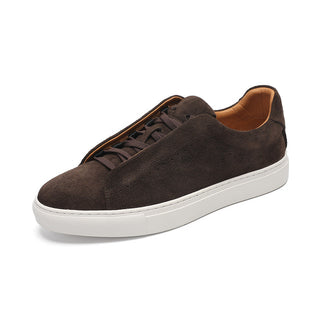 Herren Casual Low Top Sneaker-Cecile Lavelle-Dunkelbraun-38-Cecile Lavelle