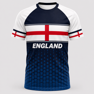 Herren England Fußballshirt WM Kreuzdesign-Cecile Lavelle-Marineblau-S-Cecile Lavelle