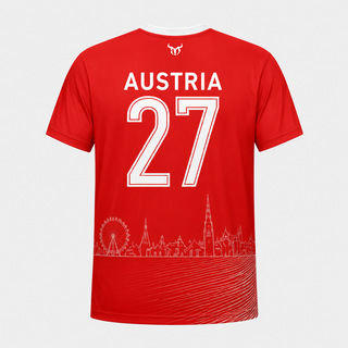 Herren Österreich Trikot Fußball Rot WM 2026-Cecile Lavelle-Cecile Lavelle