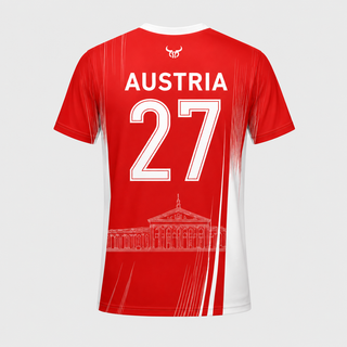 Herren Österreich Trikot Fußball Rot WM-Cecile Lavelle-Cecile Lavelle