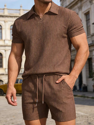 Herren Polo Zweiteiler Set mit Shorts-Zomer kledingsets-Cecile Lavelle-Cecile Lavelle