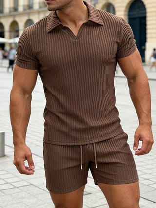 Herren Polo Zweiteiler Set mit Shorts-Zomer kledingsets-Cecile Lavelle-Cecile Lavelle