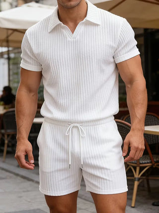 Herren Polo Zweiteiler Set mit Shorts-Zomer kledingsets-Cecile Lavelle-Cecile Lavelle