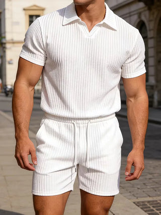 Herren Polo Zweiteiler Set mit Shorts-Zomer kledingsets-Cecile Lavelle-Cecile Lavelle