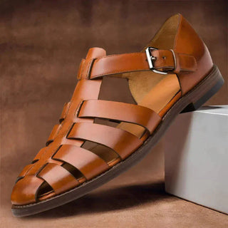 Herren Sandalen Sommer mit Geschlossener Zehenpartie-Cecile Lavelle-Braun-39-Cecile Lavelle