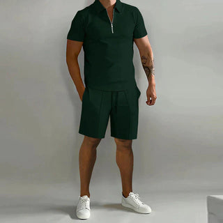 Herren Sommer Zweiteiler Set mit Polo und Shorts-Cecile Lavelle-Cecile Lavelle