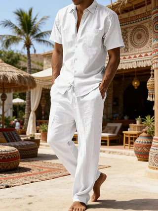 Herren Zweiteiler Set mit Hemd und Hose-Zomer kledingsets-Cecile Lavelle-Cecile Lavelle