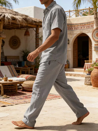 Herren Zweiteiler Set mit Hemd und Hose-Zomer kledingsets-Cecile Lavelle-Cecile Lavelle