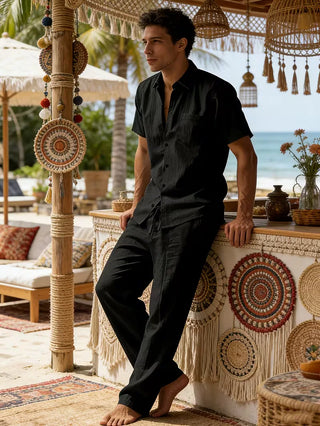 Herren Zweiteiler Set mit Hemd und Hose-Zomer kledingsets-Cecile Lavelle-Cecile Lavelle