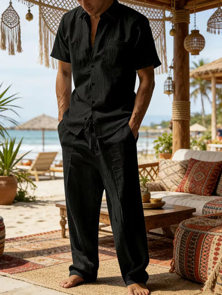 Herren Zweiteiler Set mit Hemd und Hose-Zomer kledingsets-Cecile Lavelle-Cecile Lavelle