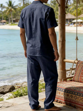 Herren Zweiteiler Set mit Hemd und Hose-Zomer kledingsets-Cecile Lavelle-Cecile Lavelle