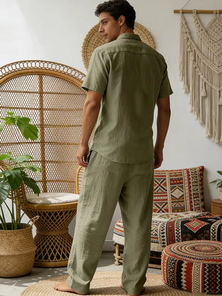 Herren Zweiteiler Set mit Hemd und Hose-Zomer kledingsets-Cecile Lavelle-Cecile Lavelle