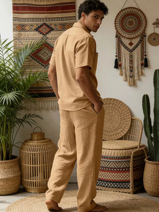 Herren Zweiteiler Set mit Hemd und Hose-Zomer kledingsets-Cecile Lavelle-Cecile Lavelle