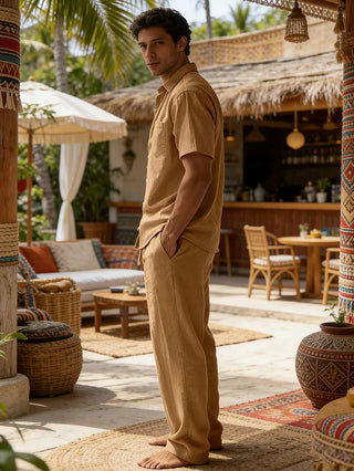 Herren Zweiteiler Set mit Hemd und Hose-Zomer kledingsets-Cecile Lavelle-Cecile Lavelle