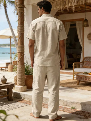 Herren Zweiteiler Set mit Hemd und Hose-Zomer kledingsets-Cecile Lavelle-Cecile Lavelle
