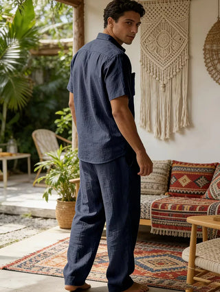 Herren Zweiteiler Set mit Hemd und Hose-Zomer kledingsets-Cecile Lavelle-Cecile Lavelle