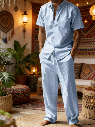 Herren Zweiteiler Set mit Hemd und Hose-Zomer kledingsets-Cecile Lavelle-Cecile Lavelle