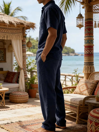 Herren Zweiteiler Set mit Hemd und Hose-Zomer kledingsets-Cecile Lavelle-Cecile Lavelle