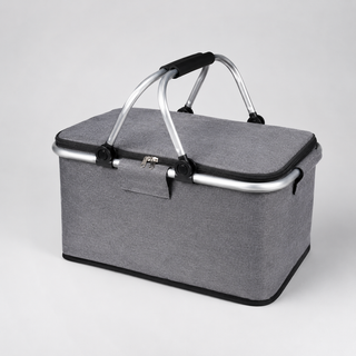 Isolierte Kühltasche faltbar mit Tragegriff-Cecile Lavelle-Grau-Cecile Lavelle