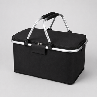 Isolierte Kühltasche faltbar mit Tragegriff-Cecile Lavelle-Schwarz-Cecile Lavelle
