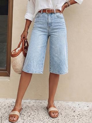Jeans Bermuda Shorts Damen High Waist-Cecile Lavelle-Cecile Lavelle
