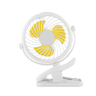 Klemm Ventilator tragbar mit Akku und 360° Rotation-Cecile Lavelle-Gelb-Cecile Lavelle