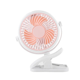 Klemm Ventilator tragbar mit Akku und 360° Rotation-Cecile Lavelle-Rosa-Cecile Lavelle