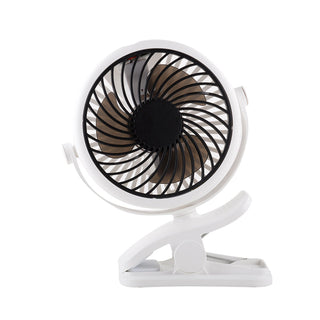Klemm Ventilator tragbar mit Akku und 360° Rotation-Cecile Lavelle-Weiß-Schwarz-Cecile Lavelle