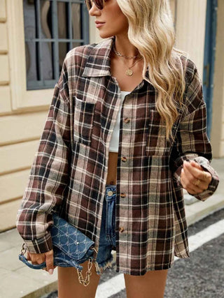 Karierte Damenbluse