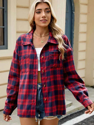 Karierte Damenbluse