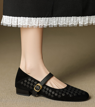 Mary Jane Ballerinas Damen geflochten mit Riemen-Cecile Lavelle-Cecile Lavelle