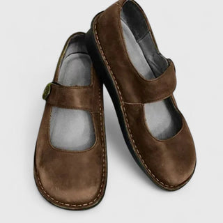 Mary Jane Schuhe Damen mit Riemen-Cecile Lavelle-Braun-35-Cecile Lavelle